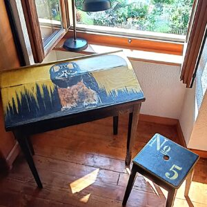 Bureau hibou et son tabouret